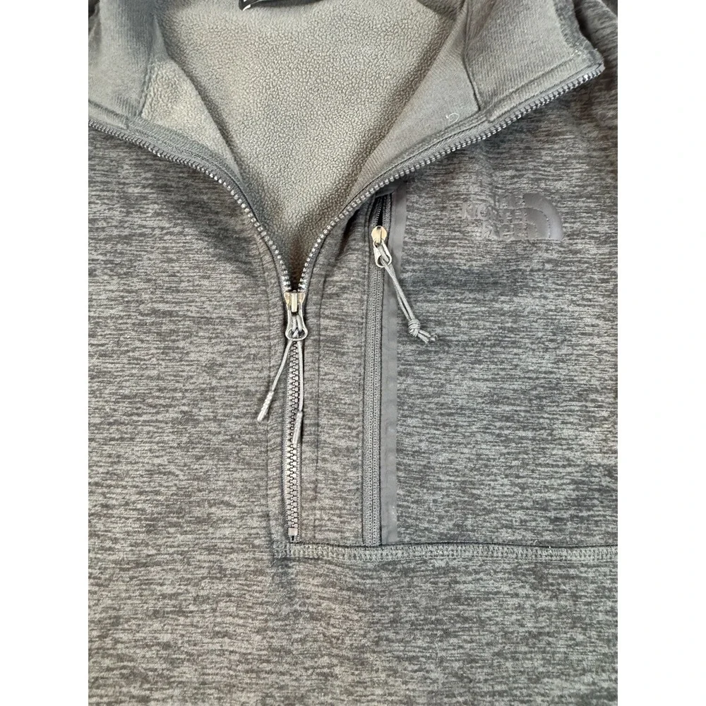The North Face Pullover Gray 1/4 Zip Fleece Outdoors Hiking Jacket Men's‎ XL